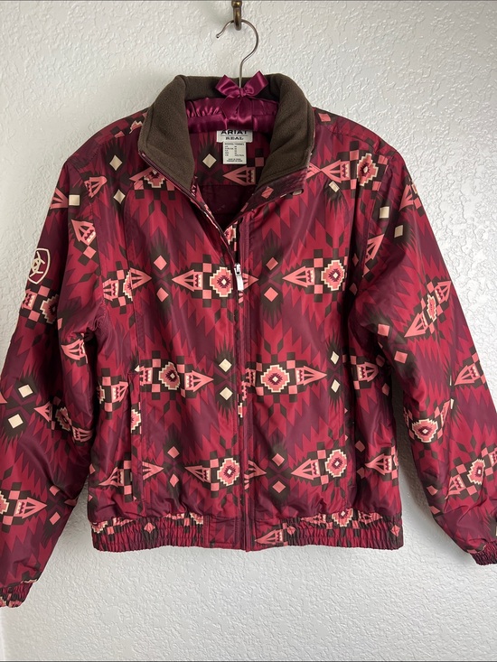 Ariat Jackets & Blazers - Ariat Women's Wine Red Aztec Quilted Puffer Jacket